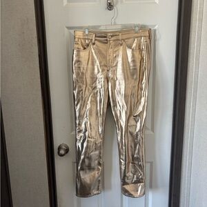 GAP Gold Shimmer Ankle Jeans